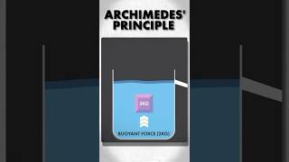 Archimedes Principle Explained in 60 seconds [upl. by Eyssej]