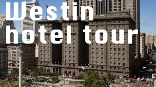 Hotel Tour Westin St Francis San Francisco CA Historic tower with Otis Compass [upl. by Airotahs]