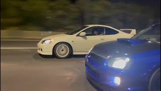 Honda Integra Dc5 Type R vs Subaru Wrx [upl. by Menides187]