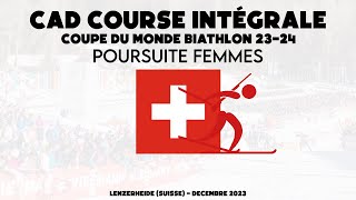 Biathlon  Poursuite Femmes  Lenzerheide Suisse  Coupe du Monde 2324  Replay CAD 16122023 [upl. by Giltzow]