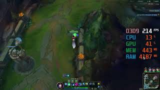 GeForce GT 1030  AMD Ryzen 5 2600  League of Legends LOL FPS Test [upl. by Aliehs3]