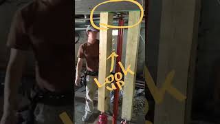 Lifting a house  jacking the main beam in real estate rehabbing houses [upl. by Gerri]