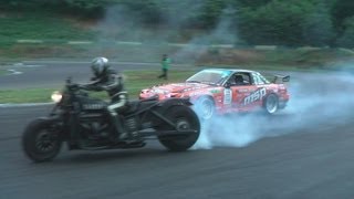 ★ 世界初公開！５７００ccV８バイクBossHoss２輪ドリフト ５２歳ライダー MSP☆祭り ★ [upl. by Zina]