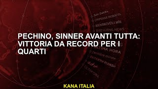 Pechino Sinner avanti tutta vittoria da record per i quarti [upl. by Mulcahy529]