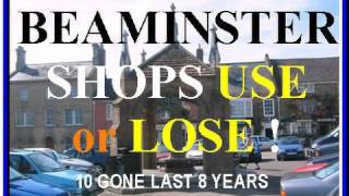 Beaminster shops Use or Lose Small town SW England [upl. by Ahsekat298]