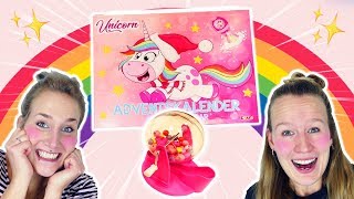 Einhorn ADVENTSKALENDER LOTTERIE Challenge NINA VS KATHI Wer öffnet die besten Türen Craze Unicorn [upl. by Annazor719]