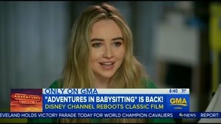 Sabrina Carpenter amp Sofia Carson  Adventures In Babysitting  Good Morning America Jun 22 2016 [upl. by Leksehc384]