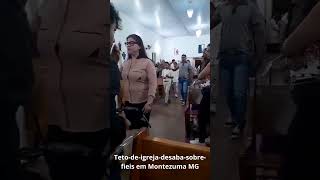 câmera registra momento em teto desaba em igreja de Montezuma [upl. by Aidas764]