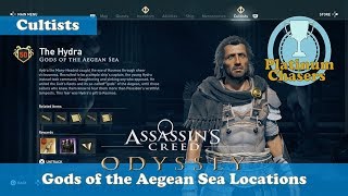 Gods of the Aegean Sea  Cultist Locations  Assassins Creed Odyssey [upl. by Orfurd]