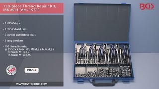 130piece Thread Repair Kit M6M14 Art 1951 [upl. by Bala]