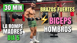 Rutina De Biceps Hombros en Casa Rápida 30 Minutos La Rompe Madres Día 5 [upl. by Yelak]