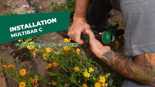 Drip irrigation for flowerbeds and gardens  installation of Multibar C dripline [upl. by Liane]