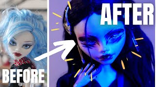 ✩ GHOULIA TO GOTH ✩ Doll Repaint and Customisation relaxing  etellan [upl. by Neelrahc]