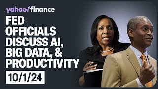 Fed officials Raphael Bostic and Lisa D Cook discuss AI big data and productivity [upl. by Haletta966]