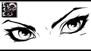 How to Draw Comics  Womans Eyes  Tutorial  Sketchbook Pro Video [upl. by Idihc]