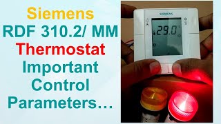 Siemens RDF 3102 MM Thermostat Important Parameters  hvac  controlsandsystems [upl. by Lillie]