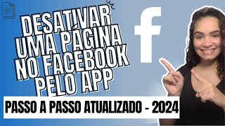 Como Desativar Pagina do Facebook [upl. by Sidnarb]