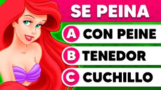 ¿CUÁNTO SABES DE LA SIRENITA ARIEL DE DISNEY 🧜‍♀️🔱 La Sirenita en Español  Chica TriviaQuizTest [upl. by Anomis]