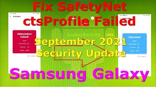 How to Fix Magisk SafetyNet CTS Profile Failed on Samsung Galaxy September 2021 Security Update [upl. by Nappy]