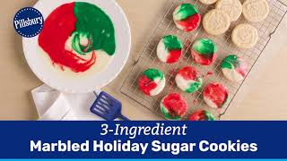 3Ingredient Marbled Holiday Sugar Cookies  Pillsbury [upl. by Sparky]