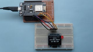 ESP8266 NodeMCU Internet clock with SSD1306 OLED [upl. by Llenrod]