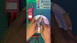 3wire fan connection with multimeter check electrician electrical trending shorts [upl. by Htiduj645]