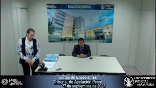 Sorteo de Expedientes del Tribunal de Apelación Penal  27092024 [upl. by Salvador]