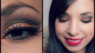 ❤ Maquillage de Fêtes  Cut Crease amp Doré [upl. by Lamonica]