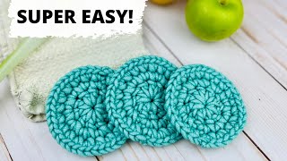 Round Crochet Scrubby Pattern  Easy amp Free Kitchen Scrubbie Crochet Pattern [upl. by Eed]