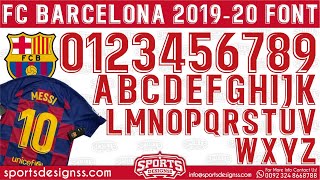 FREE DOWNLOAD FC Barcelona 201819 Football Font by Sports Designss  Barcelona 201819 Font free [upl. by Doe]