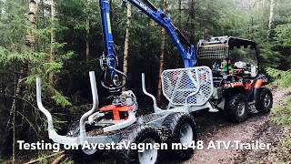 AvestaVagnen ms48 med Timmerklippen Nisula 155E i Gallring Slyröjning [upl. by Meagher]