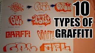 10 Types of Graffiti [upl. by Gnilsia803]