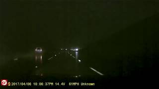 White SUV crashed Accident on 280 Freeway San Francisco  Dash camera  Must See [upl. by Kcirednek]