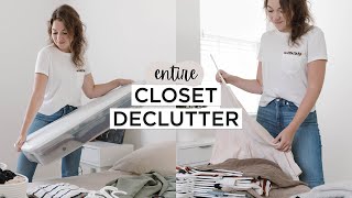 Decluttering My ENTIRE Wardrobe  Minimalist Closet Declutter  Organization [upl. by Vivien]