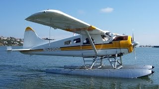 De Havilland Beaver DHC2 Seaplane Cockpit Video  TakeoffLanding San Francisco CA N5220G GoPro [upl. by Almallah]