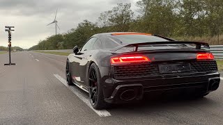 2000hp Audi R8 V10 Twin Turbo HPT  Horse Power Technics  TTT Half Mile Final Race Day 07102023 [upl. by Enattirb]