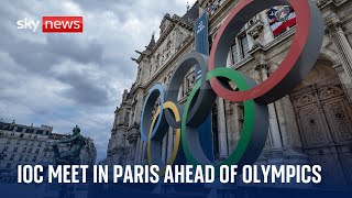 International Olympic Committee news conference ahead of Paris 2024 Olympics [upl. by Noit]