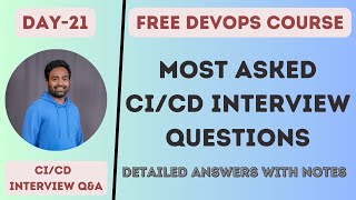 Day21  CICD Interview Questions  GitHub Repo with QampA cicd jenkins github gitlab devops [upl. by Enalahs562]