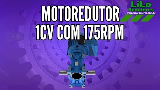 Motoredutor WCG01 com Motor de 1cv e 175rpm Weg Cestari Trifásico 110 NDJ [upl. by Naitsirc]