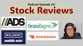 Podcast Episode 22 Stocks Review of WMS WSC LND DASH [upl. by Lokcin]