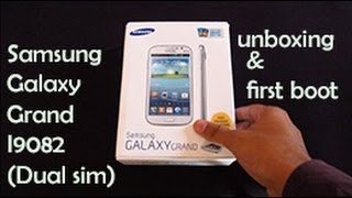 Samsung Galaxy Grand I9082  Unboxing amp First Boot [upl. by Ayekram777]