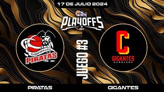 Piratas de Carolina vs Gigantes de Carolina  Juego 3  BSN2024 [upl. by Asirram]