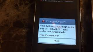 TORNADO WARNING FOR MY AREA Cell phone collection went off also [upl. by Lorn497]