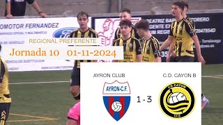 Ayrón  Cayón quotBquot Jornada 10 Regional Preferente Cantabria [upl. by Odlopoel]