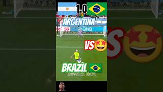 Argentina vs Brazil penalty shootout 🤩🤩 Copa America  world cup football messi neymar penalty [upl. by Ellevehc]