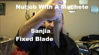 SANJIA Fixed Blade Knife  review and meat test [upl. by Dickie785]