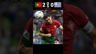 Ronaldo’s Header amp Reaction to Brunos Goal  Portugal VS Uruguay  World Cup 2022 Group Stage [upl. by Etrem]