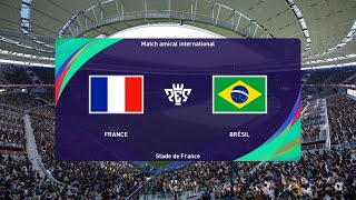 PES 2021  FranceBrésil Match amical international  20222023 [upl. by Eisset190]