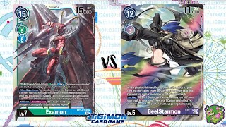 DIGIMON TCG Local match Examon BlueGreen vs BeelStarmon Purple  TEA COFFEE AND GAMES [upl. by Nataline981]