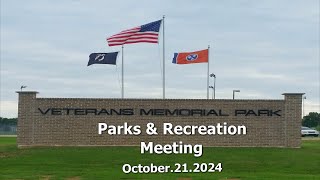 La Vergne Parks amp Recreation Meeting  10212024 [upl. by Richardson11]